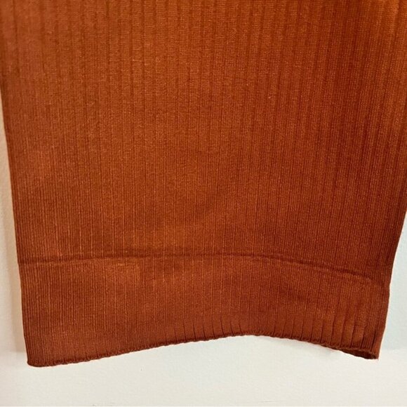 Lillusory Women’s Ribbed Knit Wide Leg Pants - Brown - Size L - Picture 10 of 11
